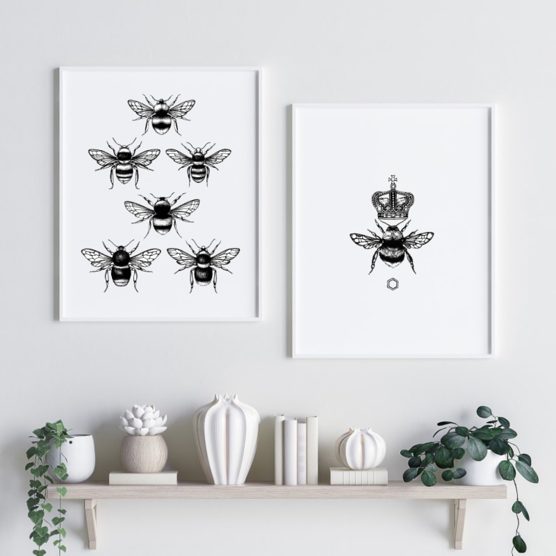 Thumbnail of ​'The Queen Bee' Fine Art Print A3 image