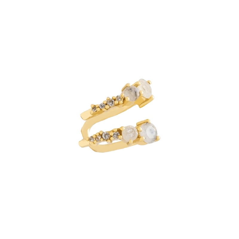 Thumbnail of White Goldplated Eclair Ear Cuff image