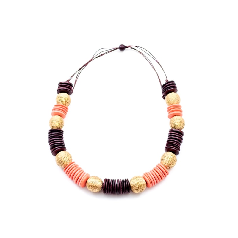 Thumbnail of Pastilla Statement Necklace, Wine image