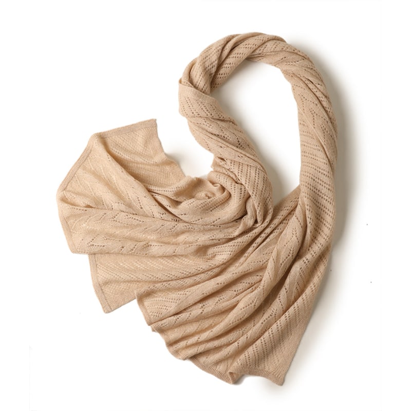 Thumbnail of Cashmere Pointelle Scarf - Neutrals image