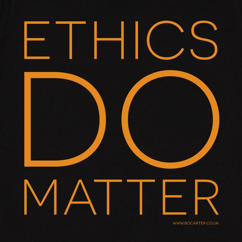 Thumbnail of Slogan T-shirt Ethics Do Matter T-Shirt Black image