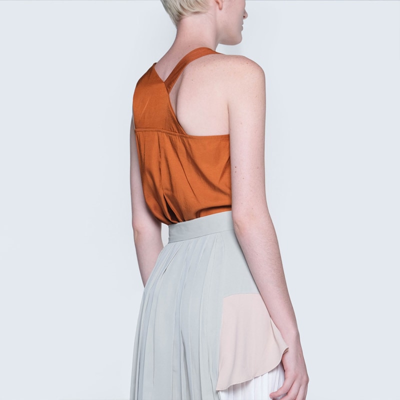 Thumbnail of Tivri Asymmetric Back Top In Ginger image