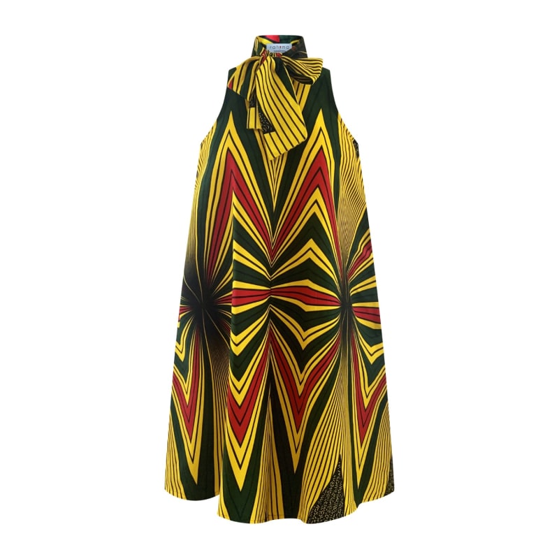 Thumbnail of Yellow African Midi Dress image