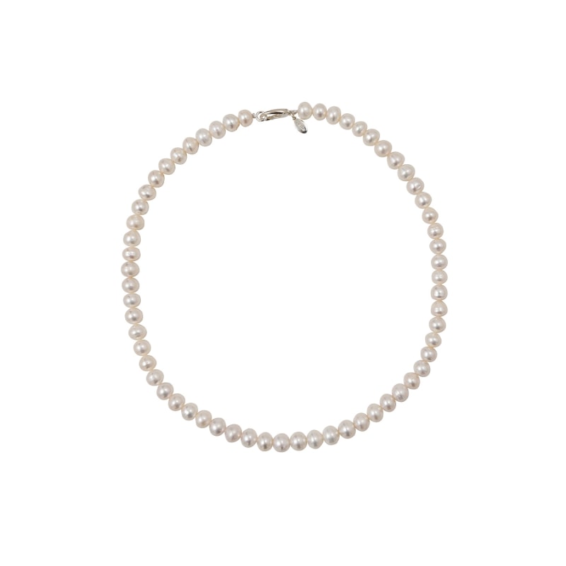 925 Silver Garni Pearl Necklace | verte | Wolf & Badger