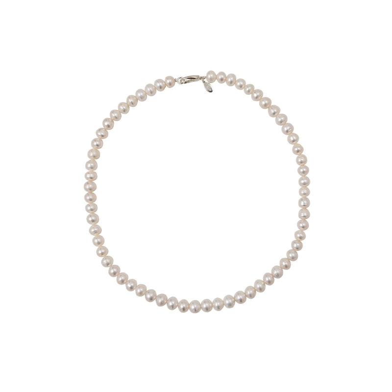 925 Silver Garni Pearl Necklace | verte | Wolf & Badger