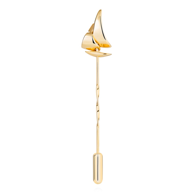 Thumbnail of Sail Boat Tie Pin - Gold image