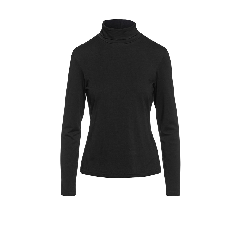 Black polo neck jersey online