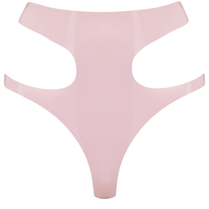 Thumbnail of Latex Cut Out Thong - Pink image