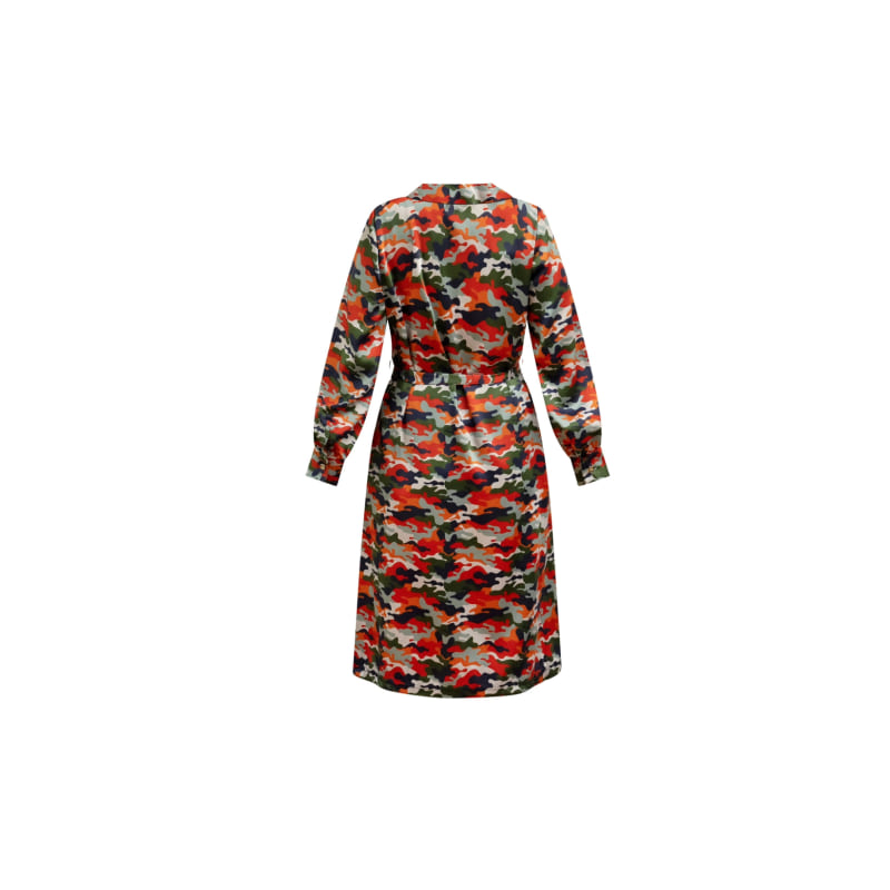 Thumbnail of Elama Spritz Camouflage Print Long Sleeve Shirt Dress image