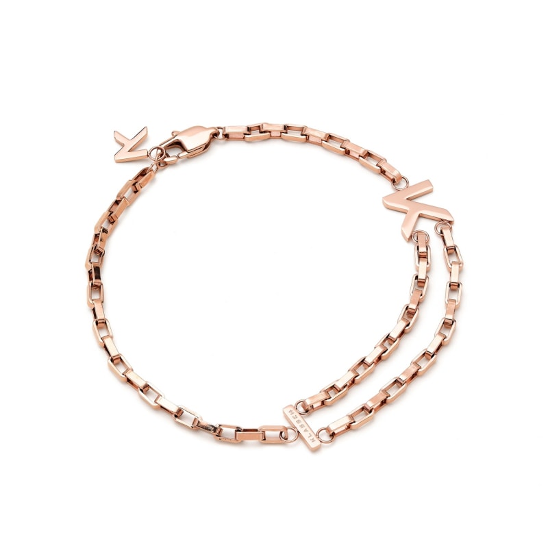 Thumbnail of Duality Double Chain Bracelet - Rose Gold image