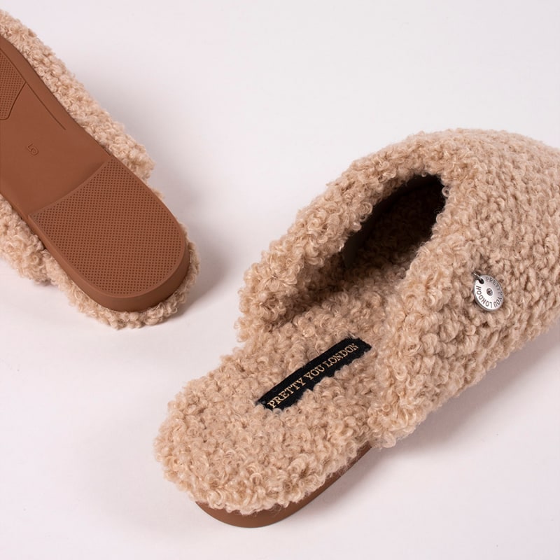 Thumbnail of Carla Indoor Outdoor Mule Slippers In Natural image