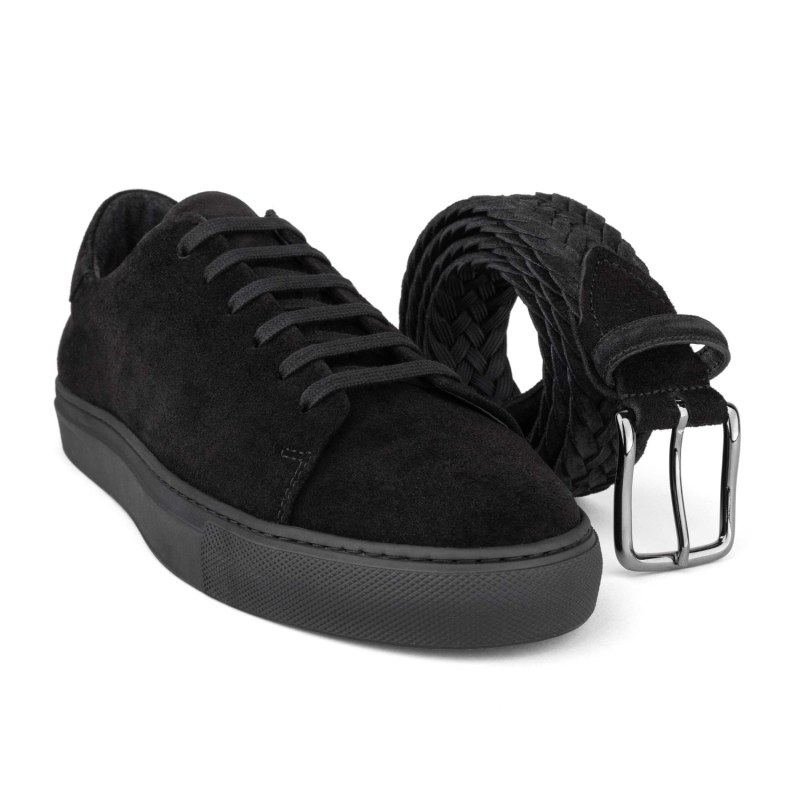 Thumbnail of Low-Top Suede Sneakers Black Ernesto image