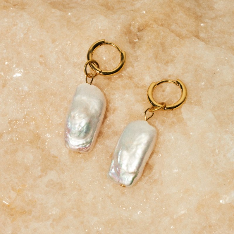 Thumbnail of Beliz Pearl Earrings - 18K Gold Vermeil image