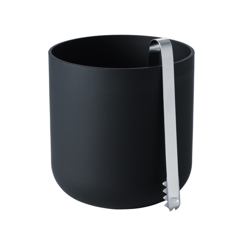 Thumbnail of Matte Black Handcrafted Glass Ice Bucket image