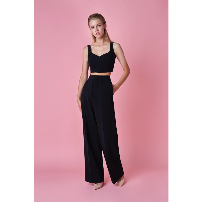 Thumbnail of Mori Black Pant Set With Sleeveless Top image