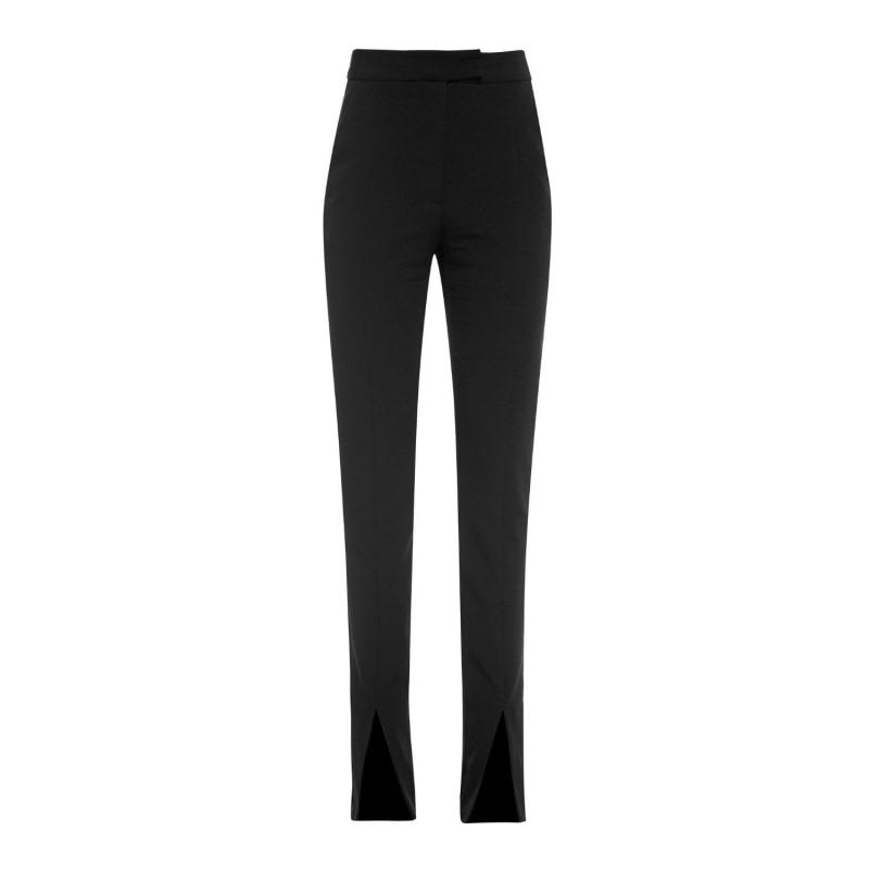 Black Front Slit Pants