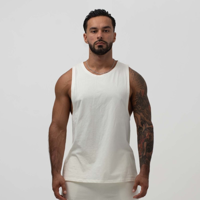 Felicity Scarf Tank - Cloud Jersey :: Ivory