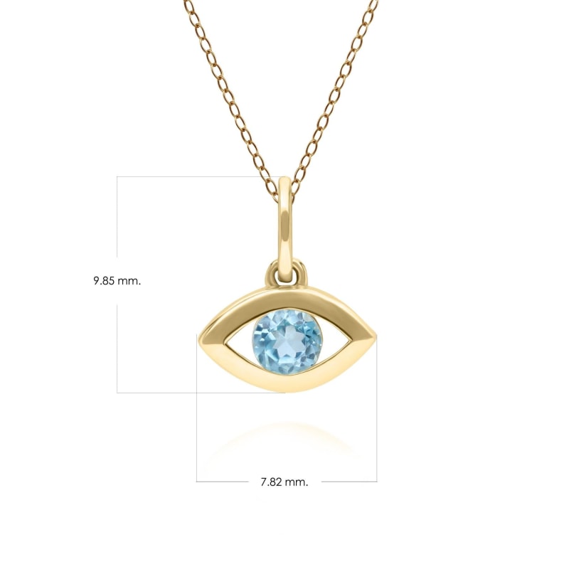 9ct Blue Topaz & Turquoise pendant. Pendant 9ct Blue Topaz & Turquoise pendant. Pendant