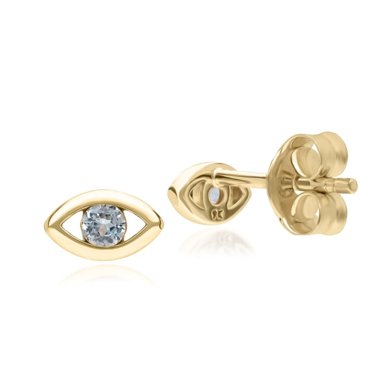 Evil eye blue topaz studs Evil eye blue topaz studs