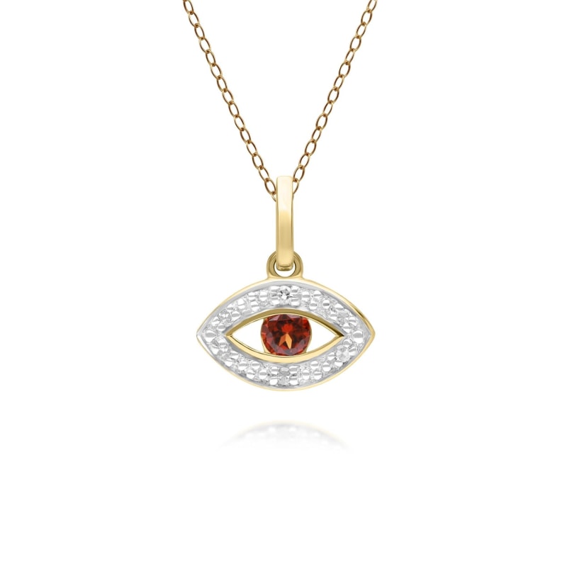 9ct Garnet & Diamond Pendant 9ct Garnet & Diamond Pendant