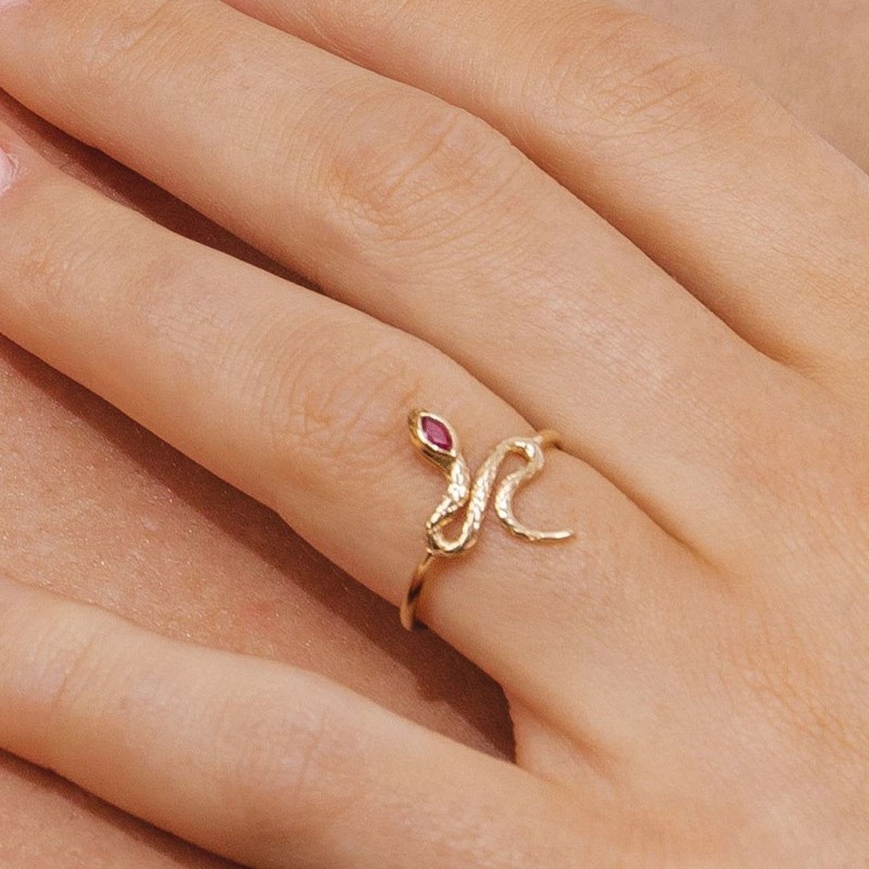 Ruby on sale snake ring