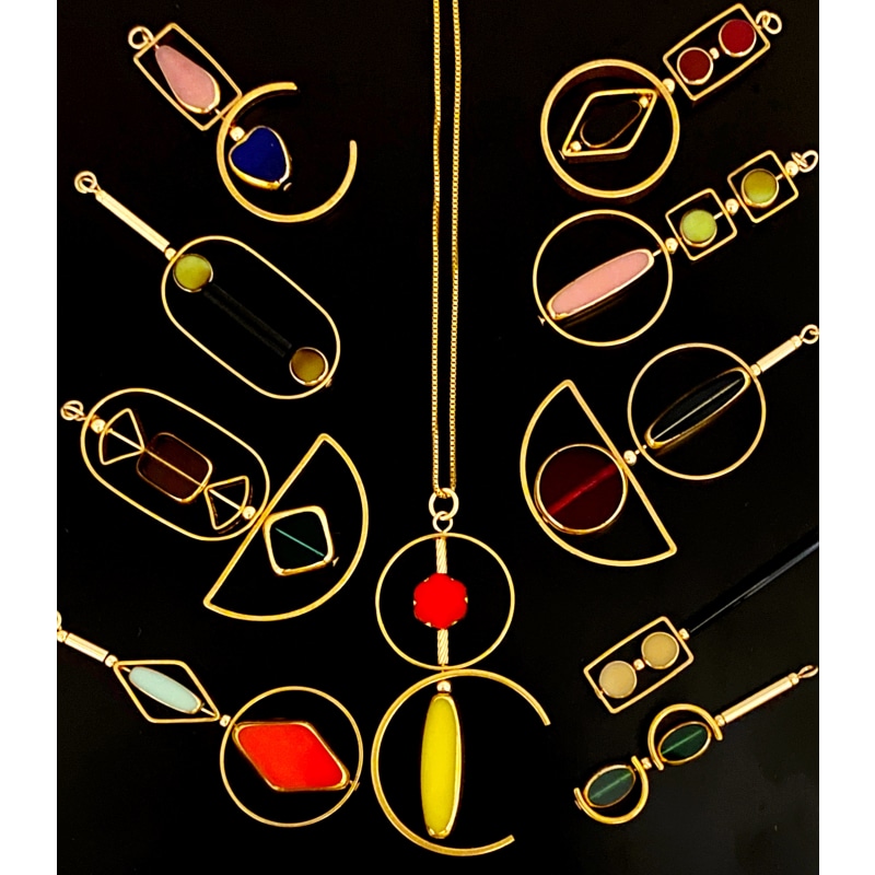 Thumbnail of Black Art Deco Necklace image