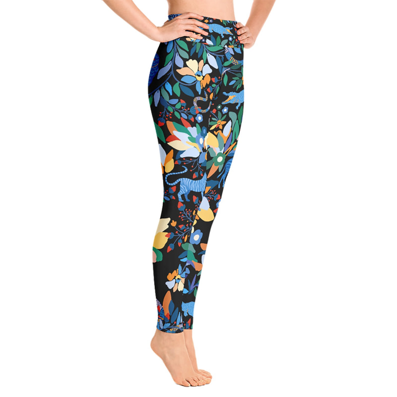 Thumbnail of High Waist Yoga Leggings In Night Zoo image