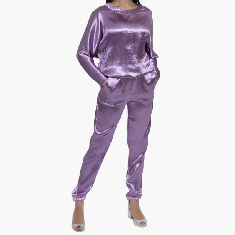 Thumbnail of Purple Textured Satin Set image