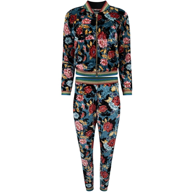 Thumbnail of Eden Velour Floral Print Tracksuit image