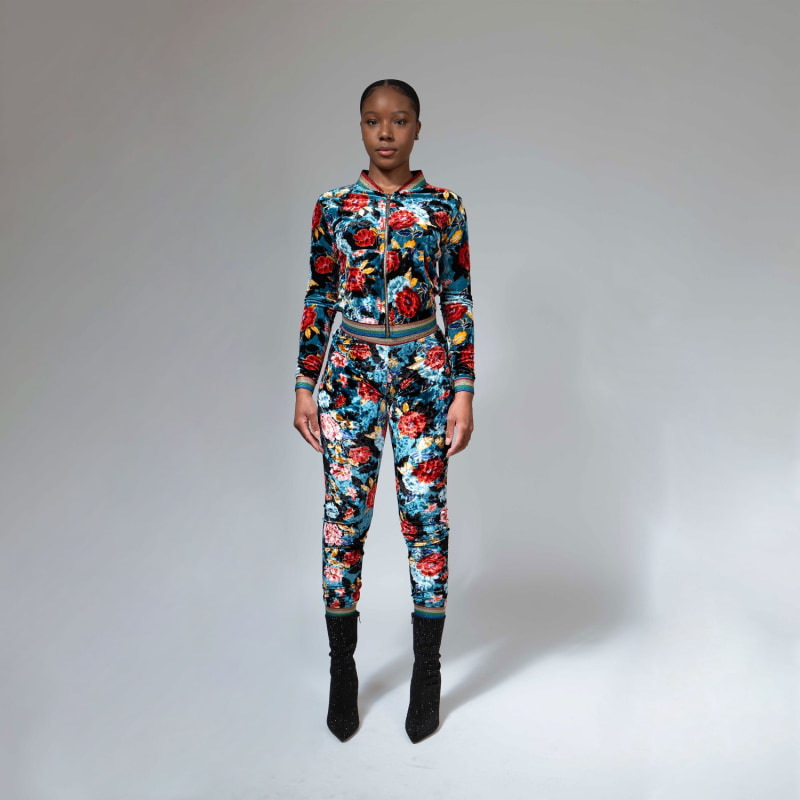 Eden Velour Floral Print Tracksuit | Maui X Lolita | Wolf Eden Velour Floral Print Tracksuit | Maui X Lolita | Wolf