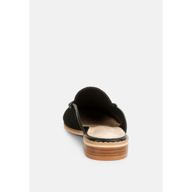 Thumbnail of Edmanda Tassle Detail Leather Mules In Black image