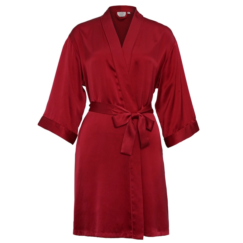 A Midsummer Silk Robe - Red | NOT JUST PAJAMA | Wolf &