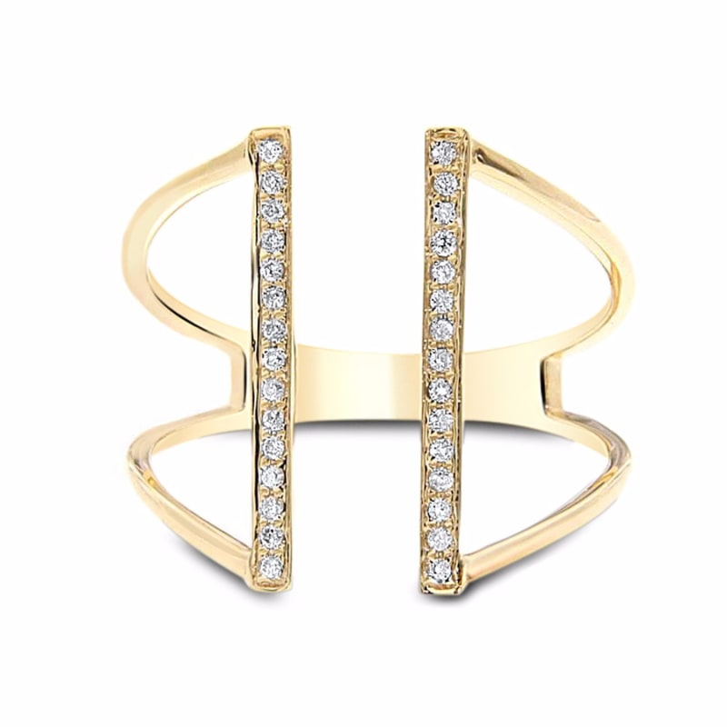 Thumbnail of Bridge Diamond Ring 18K Yellow Gold image
