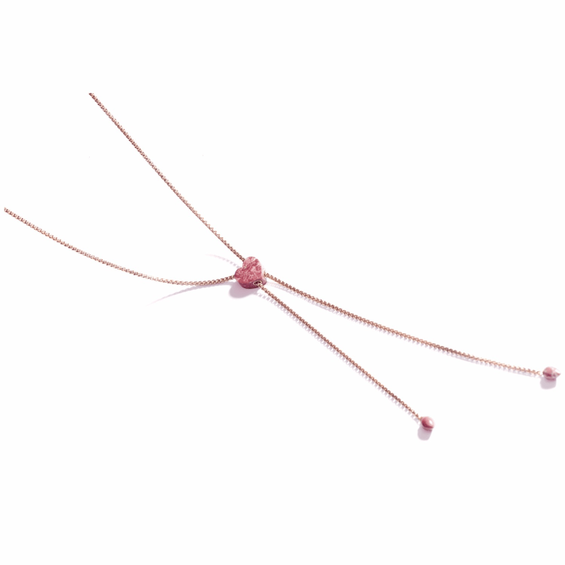 Thumbnail of Luv Me Pink Thulite Necklace image