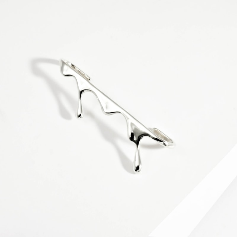 Thumbnail of Dripping Sterling Silver Ear Bar Cuff image