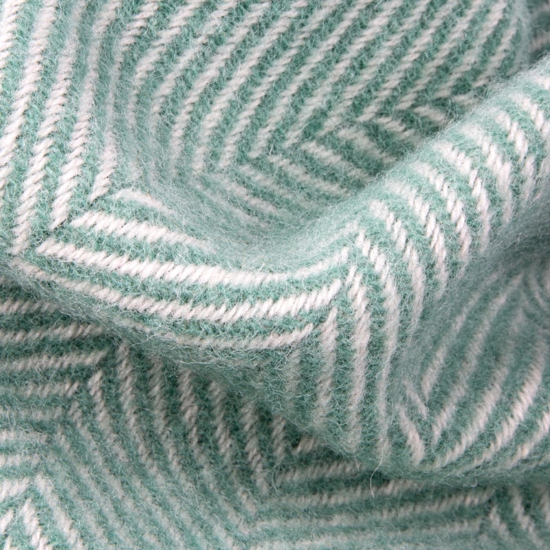 Thumbnail of Evening Tales Pure New Wool Blanket - Mint Green image