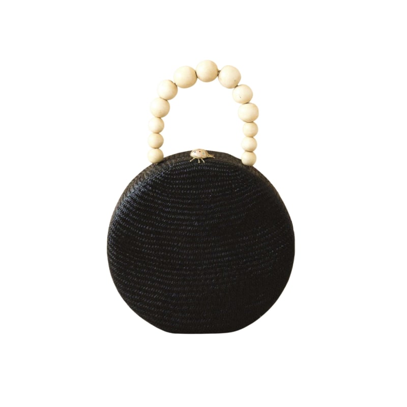 Black straw circle bag new arrivals