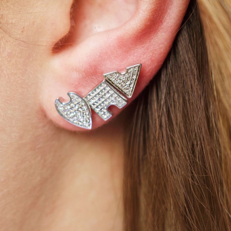 Thumbnail of Skyscraper Stud Earrings In Sterling Silver image