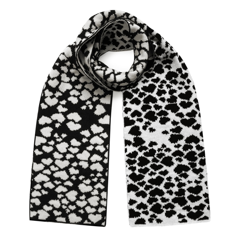 Thumbnail of Hearts Wool & Cashmere Scarf Black image