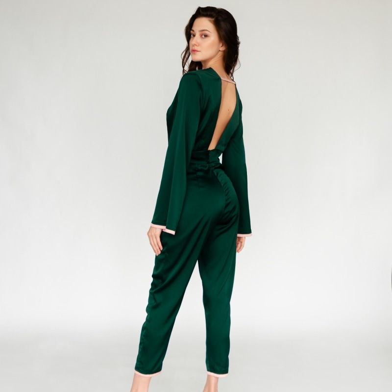 Thumbnail of Emerald Silk Jumpsuit image