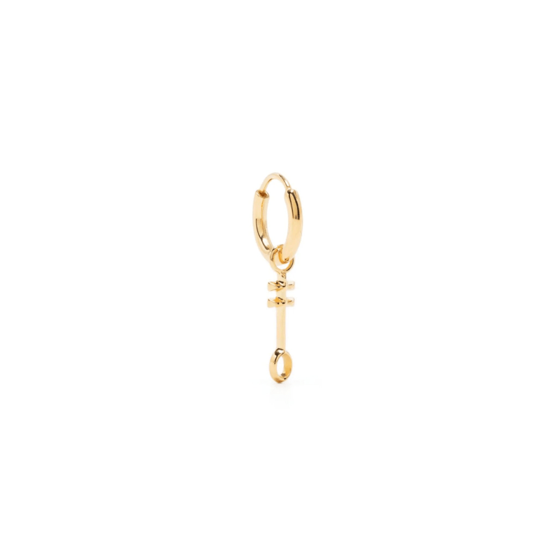Thumbnail of Egyptian Nefer Symbol Hoop Earring - Gold Vermeil image