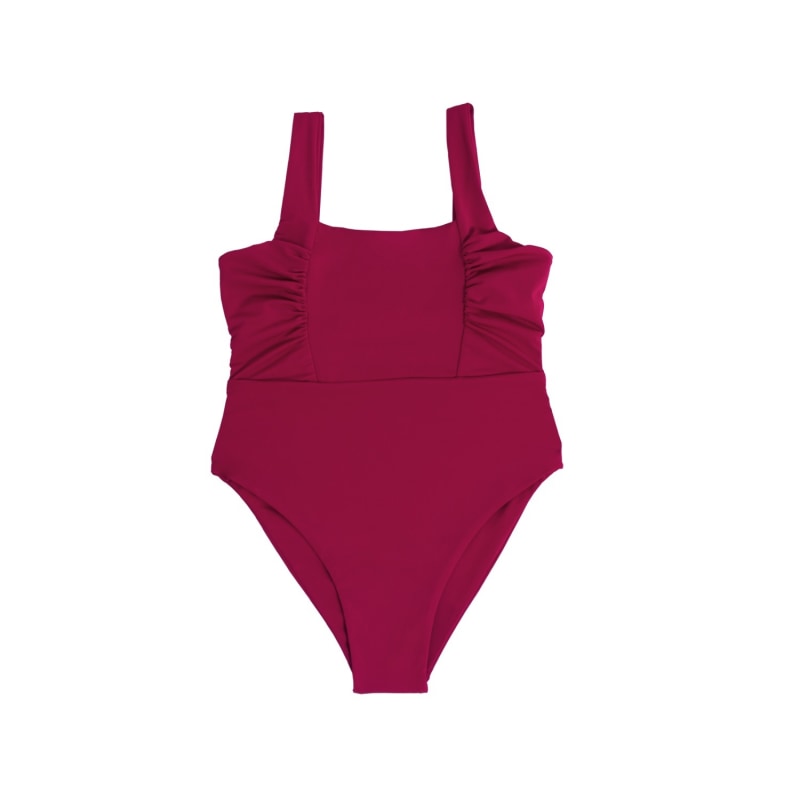 Thumbnail of Saint Tropez Ruffled One-Piece Swimsuit In Red Coral image