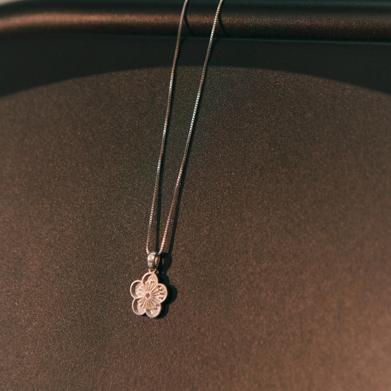 Thumbnail of Ehwa Floral Pendant Necklace - Sterling Silver - Light image