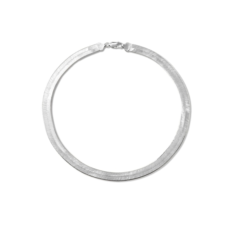 Silver Stella Herringbone Necklace Minnie Lane Wolf Badger
