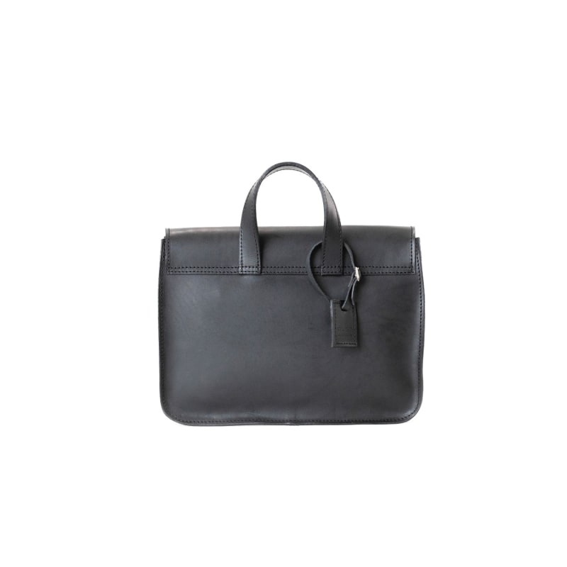 Thumbnail of Leather Messenger In Cuoio Black image