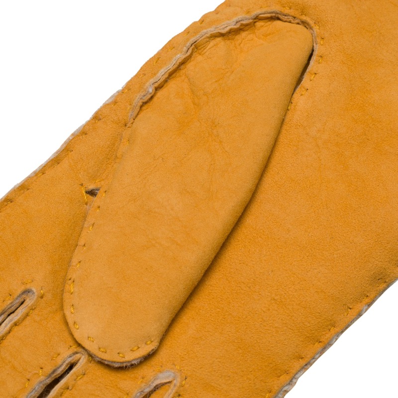 Thumbnail of Sella Nevea - Women's Shearling Gloves In Yellow Cab Sheepskin Leather image