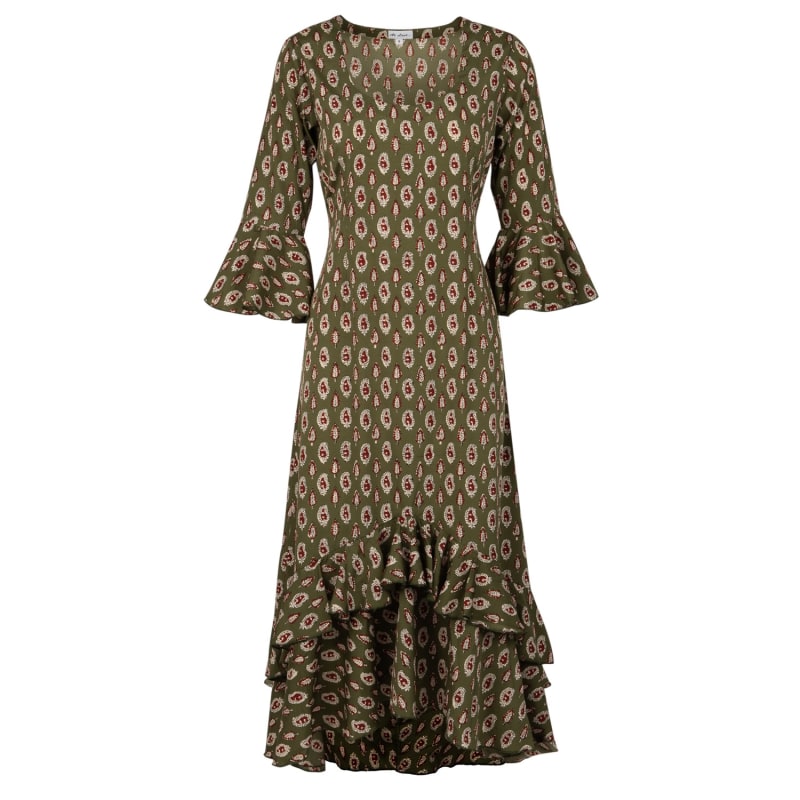 Thumbnail of Victoria Midi Dress Olive Green image