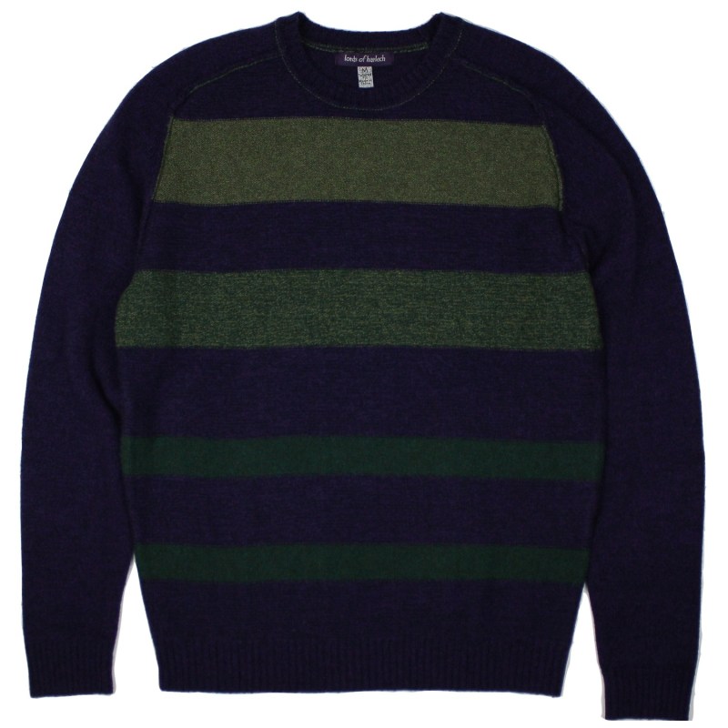 Thumbnail of Dave Striped Crewneck Sweater In Plum image