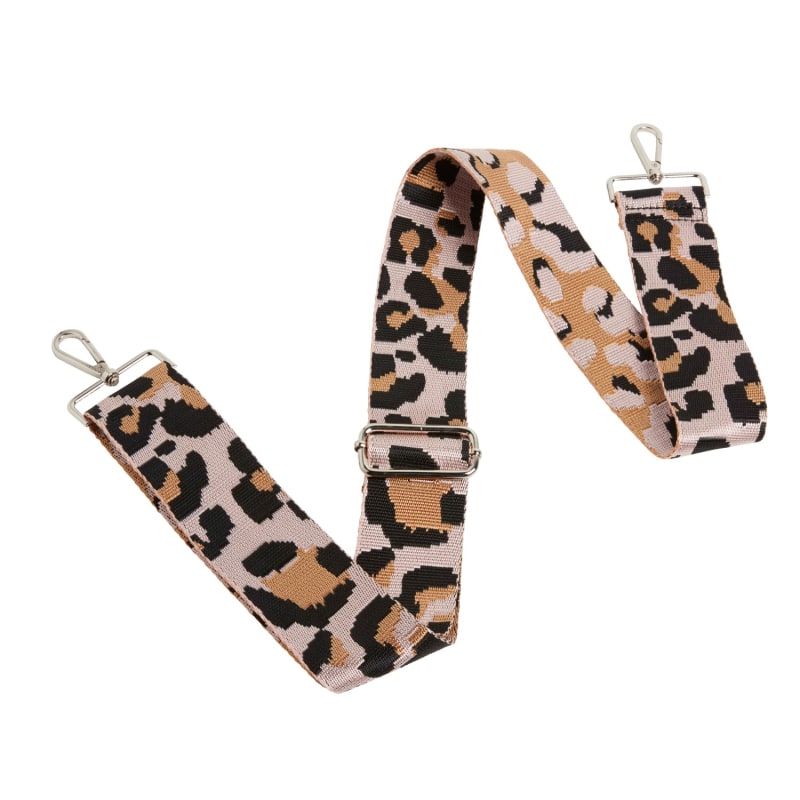 Thumbnail of Crossbody Strap - Light Leopard Print Silver Hardware image