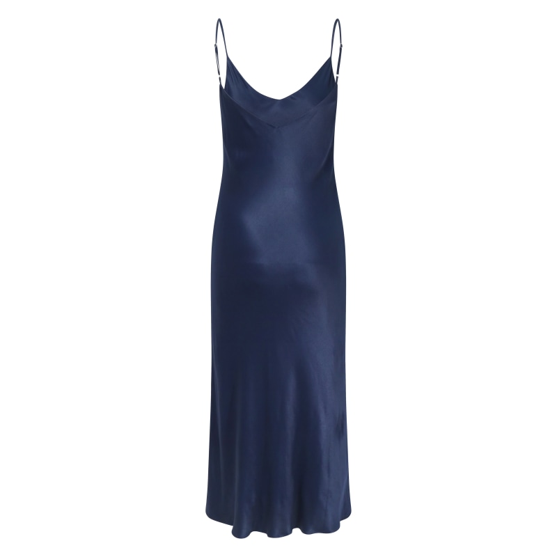 Thumbnail of Lily Satin Slip Dress In Midnight Blue image